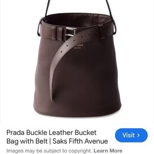 Prada Dark Brown Leather Bucket Bag - I’M LOOKING TO BUY THIS BAG!